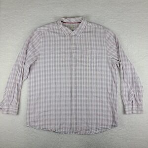 Carbon 2 Cobalt Flannel Shirt Mens 2XL XXL Red Blue Plaid Dress Button‎ Down